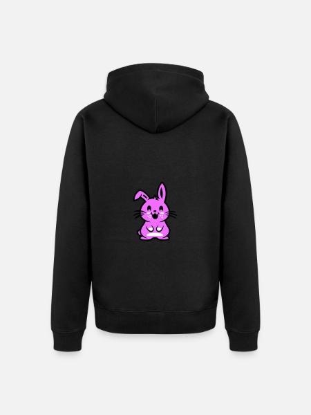 Easter Symbol Bunny - Unisex Premium Organic Zip Hoodie - black
