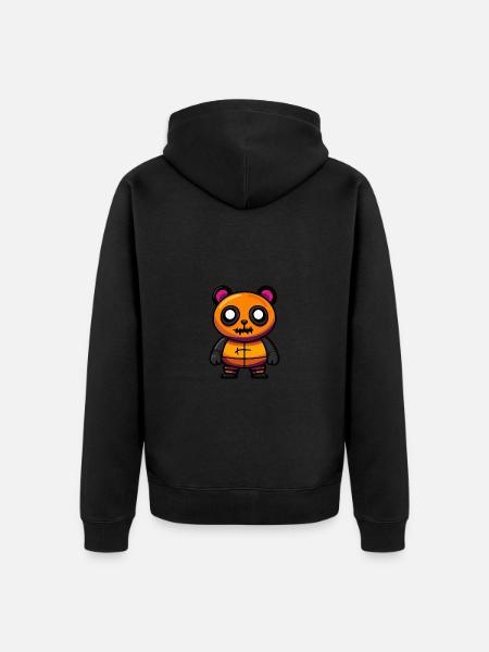 Panda Halloween Tier - Unisex Premium Bio Zip Hoodie - Schwarz
