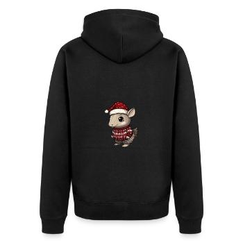 Bande dessinée de Noël Armadillo - Veste à capuche bio Premium Unisexe - noir - Dos - Nico (187cm)