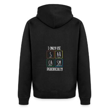 Tableau périodique - Veste à capuche bio Premium Unisexe - noir - Dos - Nico (187cm)