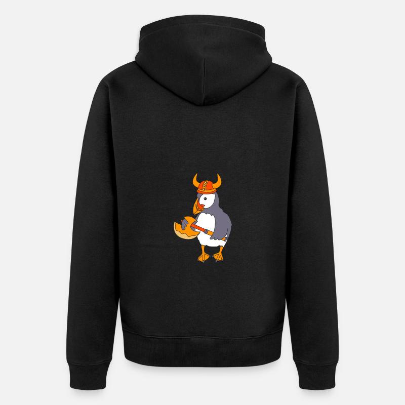 Macareux Papageientaucher - Veste à capuche bio Premium Unisexe - noir
