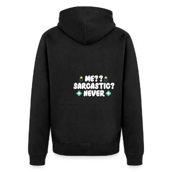 Mama Muttertag Geschenkidee Schwanger - Unisex Premium Bio Zip Hoodie - Schwarz - Hinten - Nico (187cm)
