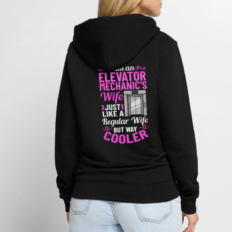 Elevator Elevator System Technician Woman Elevator Elevator Unisex Premium Organic Zip Hoodie