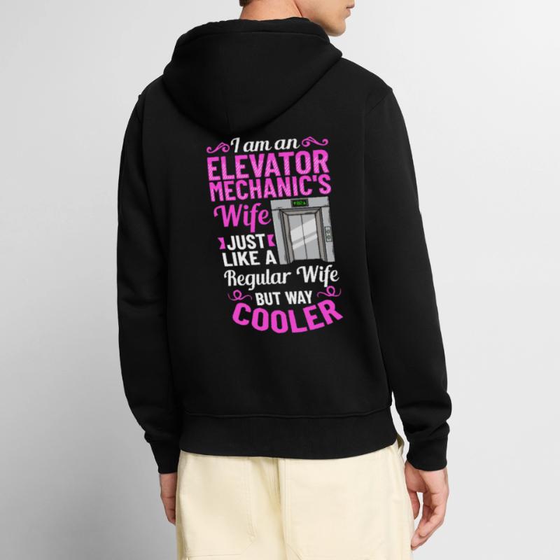 Elevator Elevator System Technician Woman Elevator Elevator Unisex Premium Organic Zip Hoodie