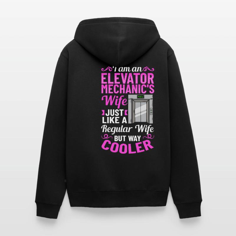 Elevator Elevator System Technician Woman Elevator Elevator Unisex Premium Organic Zip Hoodie