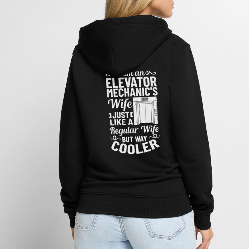 Elevator Elevator System Technician Woman Elevator Elevator Unisex Premium Organic Zip Hoodie