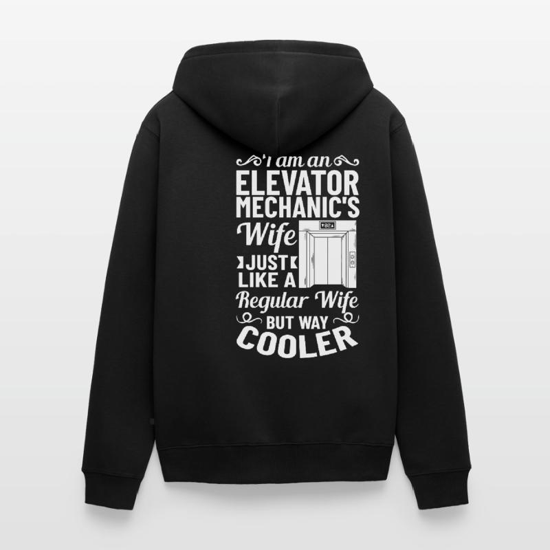 Elevator Elevator System Technician Woman Elevator Elevator Unisex Premium Organic Zip Hoodie