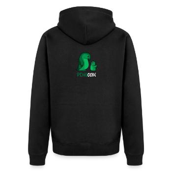 Pengooin Loving Parent. Cadeau - Veste à capuche bio Premium Unisexe - noir - Dos - Nico (187cm)