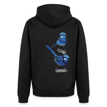 splendid maluro - Unisex Premium Organic Zip Hoodie - black - Back - Nico (187cm)