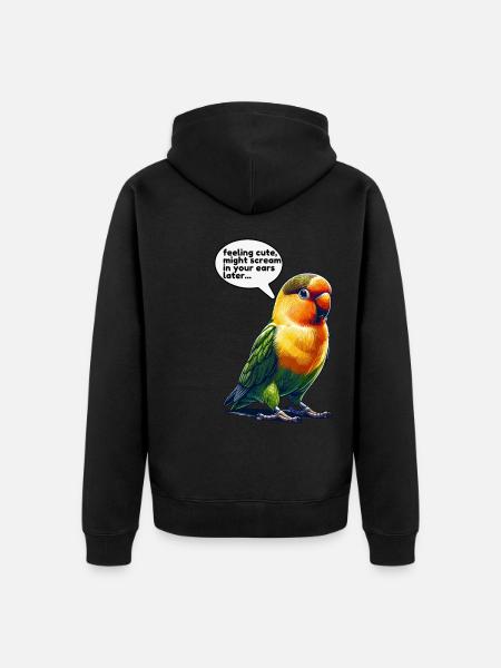Turteltäubchen lustig - Unisex Premium Bio Zip Hoodie - Schwarz
