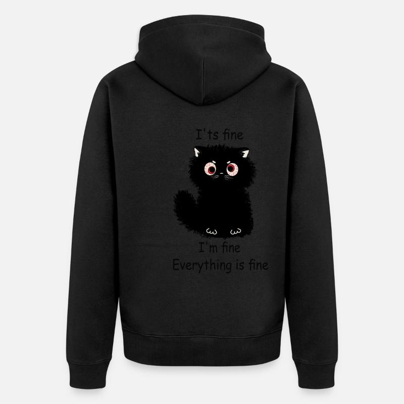 Chat mignon - Veste à capuche bio Premium Unisexe - noir