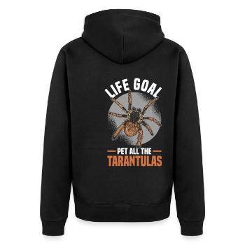 Tarantula - Unisex Premium Bio Zip Hoodie - Schwarz - Hinten - Nico (187cm)