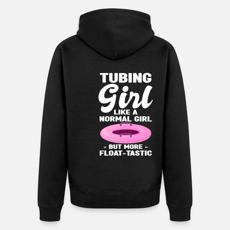 Rafting - Unisex Premium Bio Zip Hoodie - Schwarz