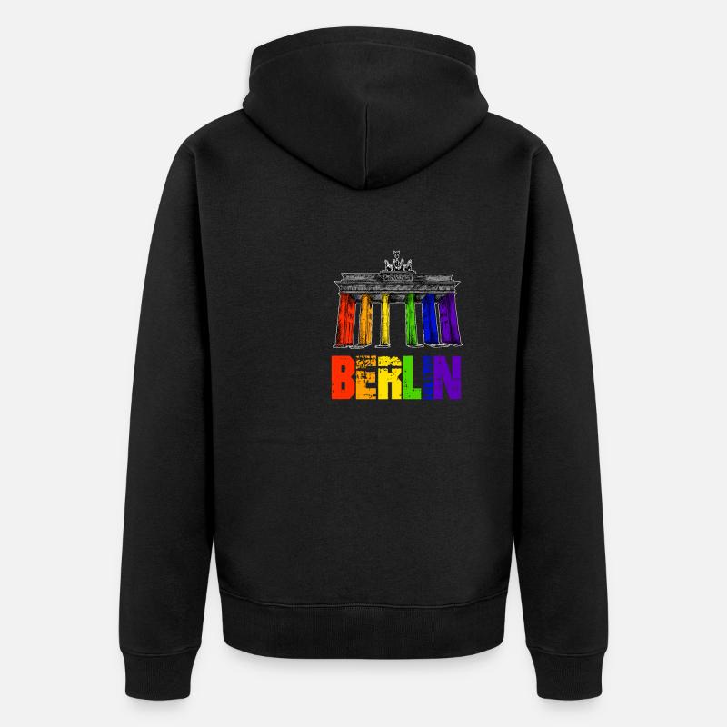 Fierté Berlin - Veste à capuche bio Premium Unisexe - noir