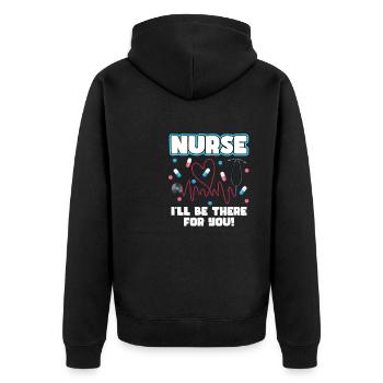 National Nurses' Day. - Unisex Premium Organic Zip Hoodie - black - Back - Nico (187cm)