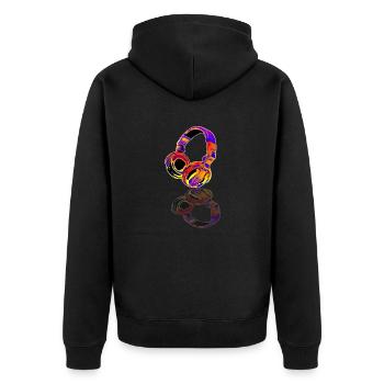 Casque DJ 3 - Veste à capuche bio Premium Unisexe - noir - Dos - Nico (187cm)