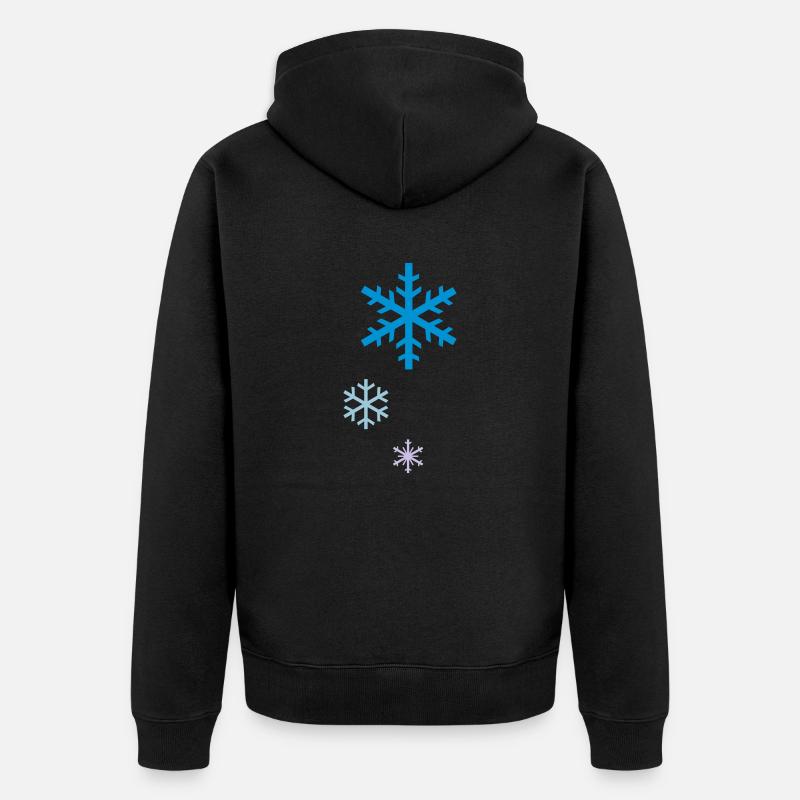snowflakes - Unisex Premium Bio Zip Hoodie - Schwarz