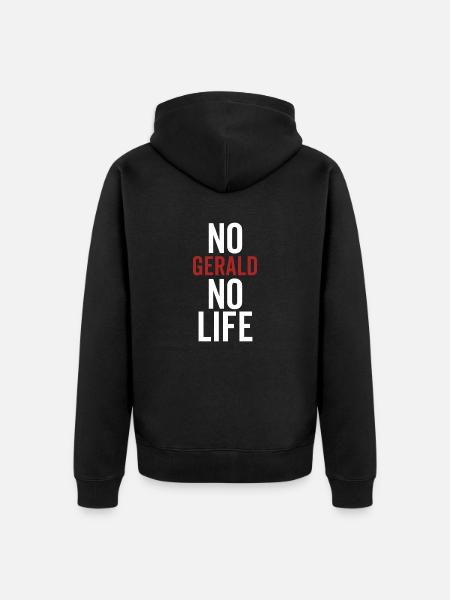 No Gerald No Life - Unisex Premium Organic Zip Hoodie - black