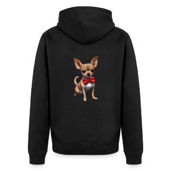 Chihuahua Dog Propriétaire Chien Chihuahua Puppy Dogs - Veste à capuche bio Premium Unisexe - noir - Dos - Nico (187cm)