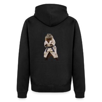 Marmotte sportive - Veste à capuche bio Premium Unisexe - noir - Dos - Nico (187cm)