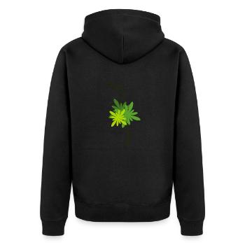 Storch - Unisex Premium Bio Zip Hoodie - Schwarz - Hinten - Nico (187cm)