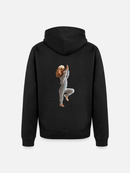 Pudel - Unisex Premium Bio Zip Hoodie - Schwarz