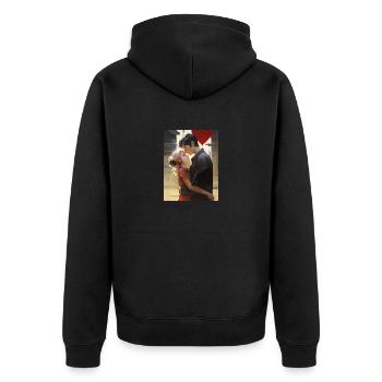 Manga Couple - Veste à capuche bio Premium Unisexe - noir - Dos - Nico (187cm)