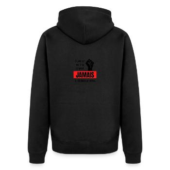 Perde sa vie à la gagner - Veste à capuche bio Premium Unisexe - noir - Dos - Nico (187cm)