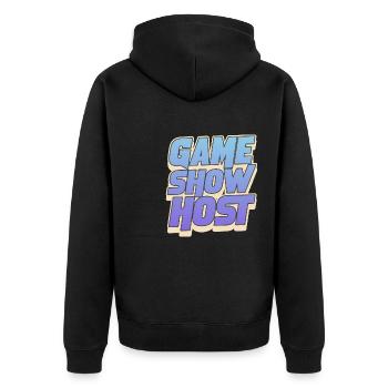 Exciting Board Games Funny Game Show Host Funny - Unisex Premium Bio Zip Hoodie - Schwarz - Hinten - Nico (187cm)