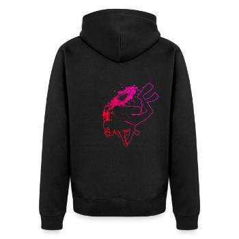 Tauchen Scuba Tauchen Scuba Diver Diver - Unisex Premium Bio Zip Hoodie - Schwarz - Hinten - Nico (187cm)