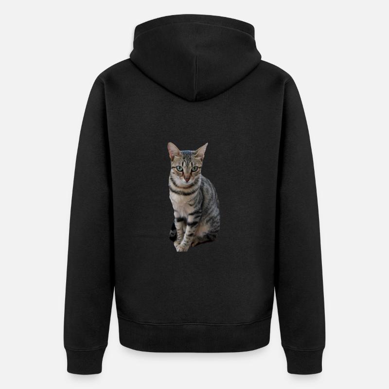 Chat chat chaton doux - Veste à capuche bio Premium Unisexe - noir