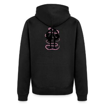 Eiskunstlauf Schlittschuhlauf Eis Figuren Tanz - Unisex Premium Bio Zip Hoodie - Schwarz - Hinten - Nico (187cm)