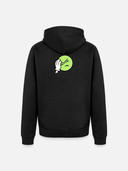 Emoticon Frustration / facepalm emoji (3c) - Unisex Premium Organic Zip Hoodie - black