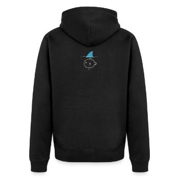 aileron de requin poisson - Veste à capuche bio Premium Unisexe - noir - Dos - Nico (187cm)