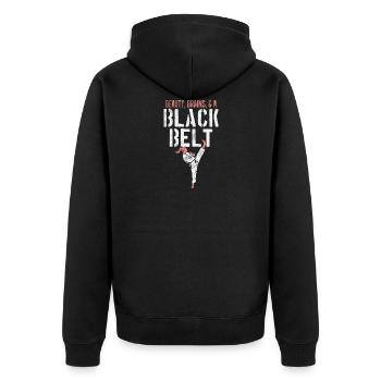 Beauté cerveaux et une ceinture noire - Veste à capuche bio Premium Unisexe - noir - Dos - Nico (187cm)