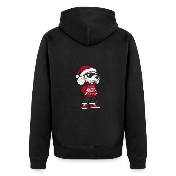Caniche Chien Noël Noël - Veste à capuche bio Premium Unisexe - noir - Dos - Nico (187cm)