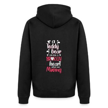Jouets d’enfance d’ours - Veste à capuche bio Premium Unisexe - noir - Dos - Nico (187cm)