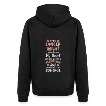 Élément de signe du zodiaque - Veste à capuche bio Premium Unisexe - noir - Dos - Nico (187cm)