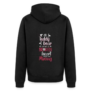 Famille de jouets en peluche - Veste à capuche bio Premium Unisexe - noir - Dos - Nico (187cm)