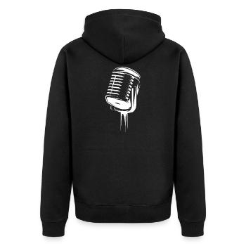 Microphone Icon Music Musician Singer Rapper icon - Unisex Premium Organic Zip Hoodie - black - Back - Nico (187cm)