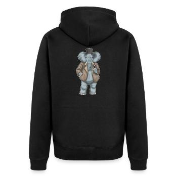 Elephant Poker Jetons de Poker - Veste à capuche bio Premium Unisexe - noir - Dos - Nico (187cm)