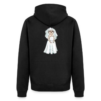 Suricate Voile de mariée Mariage - Veste à capuche bio Premium Unisexe - noir - Dos - Nico (187cm)