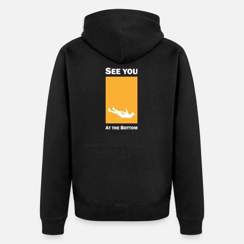 Rendez-vous en bas de l’échelle - Veste à capuche bio Premium Unisexe - noir