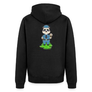 Police du Suricate Cop Donut - Veste à capuche bio Premium Unisexe - noir - Dos - Nico (187cm)