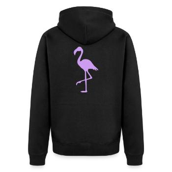 Flamant - Veste à capuche bio Premium Unisexe - noir - Dos - Nico (187cm)