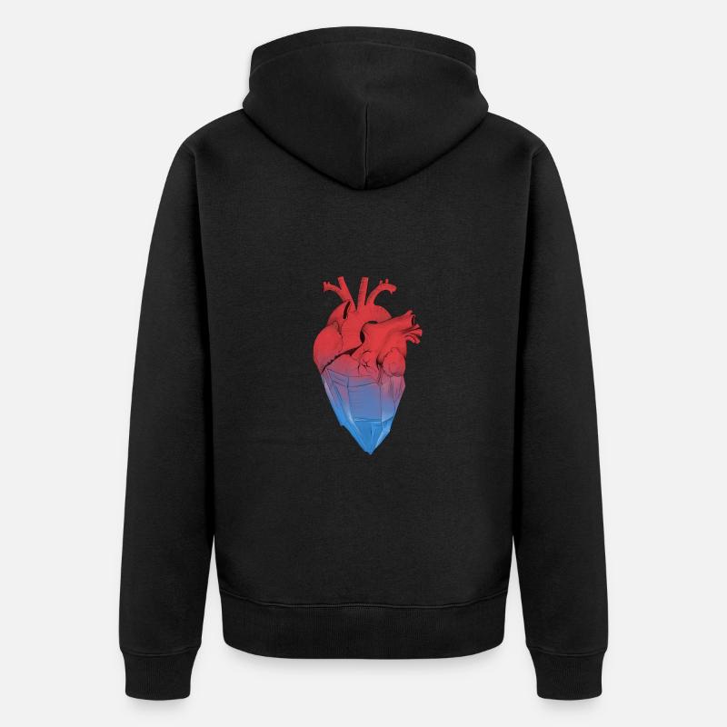 Cœur cristallisé - Veste à capuche bio Premium Unisexe - noir