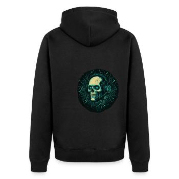 Crâne de joueur - TechGaming Totenkopf - Veste à capuche bio Premium Unisexe - noir - Dos - Nico (187cm)