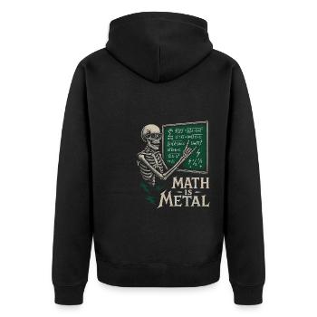 Math est une jupe de tableau noir squelette en métal - Veste à capuche bio Premium Unisexe - noir - Dos - Nico (187cm)