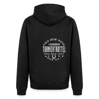 Idiot légendaire des tournois - Veste à capuche bio Premium Unisexe - noir - Dos - Nico (187cm)