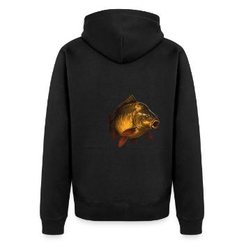 Pêche à la carpe miroir – Œuvre d’art Big Carp - Veste à capuche bio Premium Unisexe - noir - Dos - Nico (187cm)